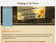 Tablet Screenshot of campingatthegrove.com